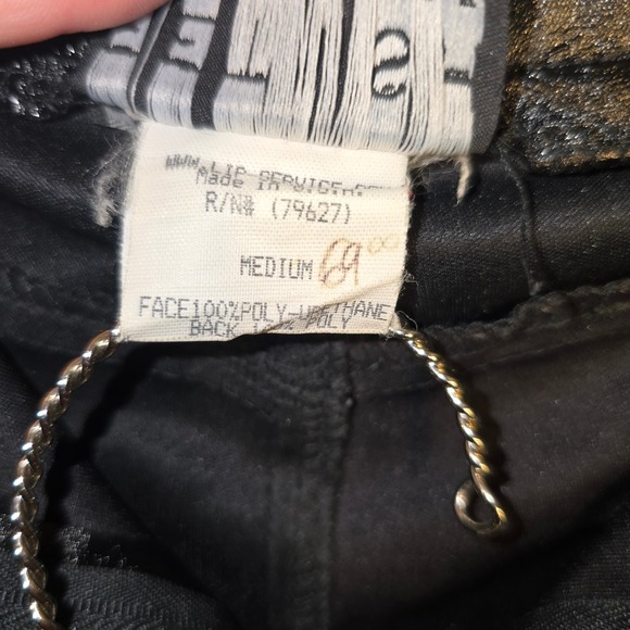 Lip Service 32x32 Faux Leather Pants Medium YKK Zipper Buckle GOTH Damage - Picture 13 of 16